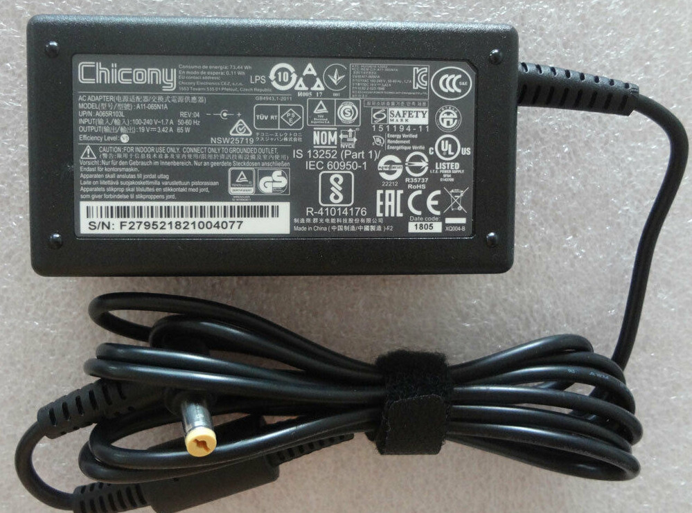 NEW @Genuine OEM Chicony 19V3.42A 65W For Acer Aspire 5 A515-43-R19L AC Adapter