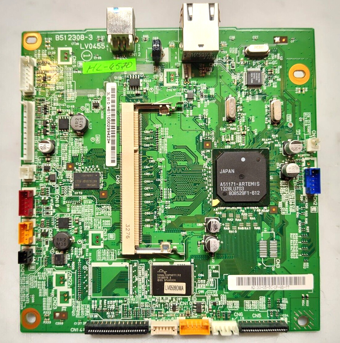 Genuine Brother HL-4570CDW Main Formatter Board LV0534001 B512308-3