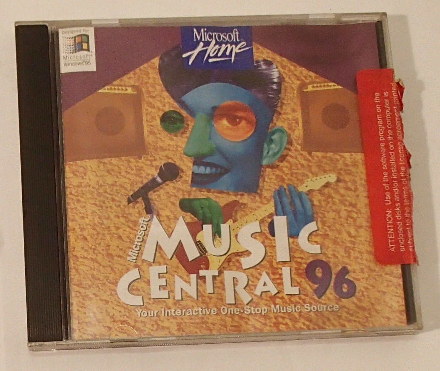 Windows Music Central 96 - Microsoft Home  CD-ROM -  Vtg Game Software