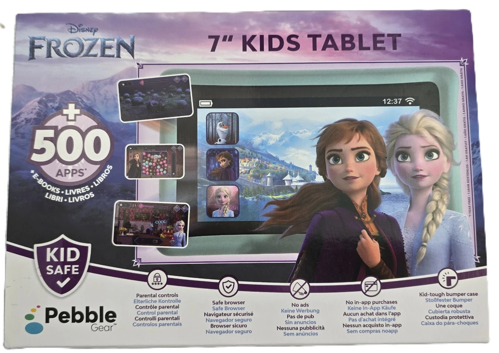 Pebble-Gear PG918537 Disney Frozen Theme 7" Tablet (NEW Sealed)