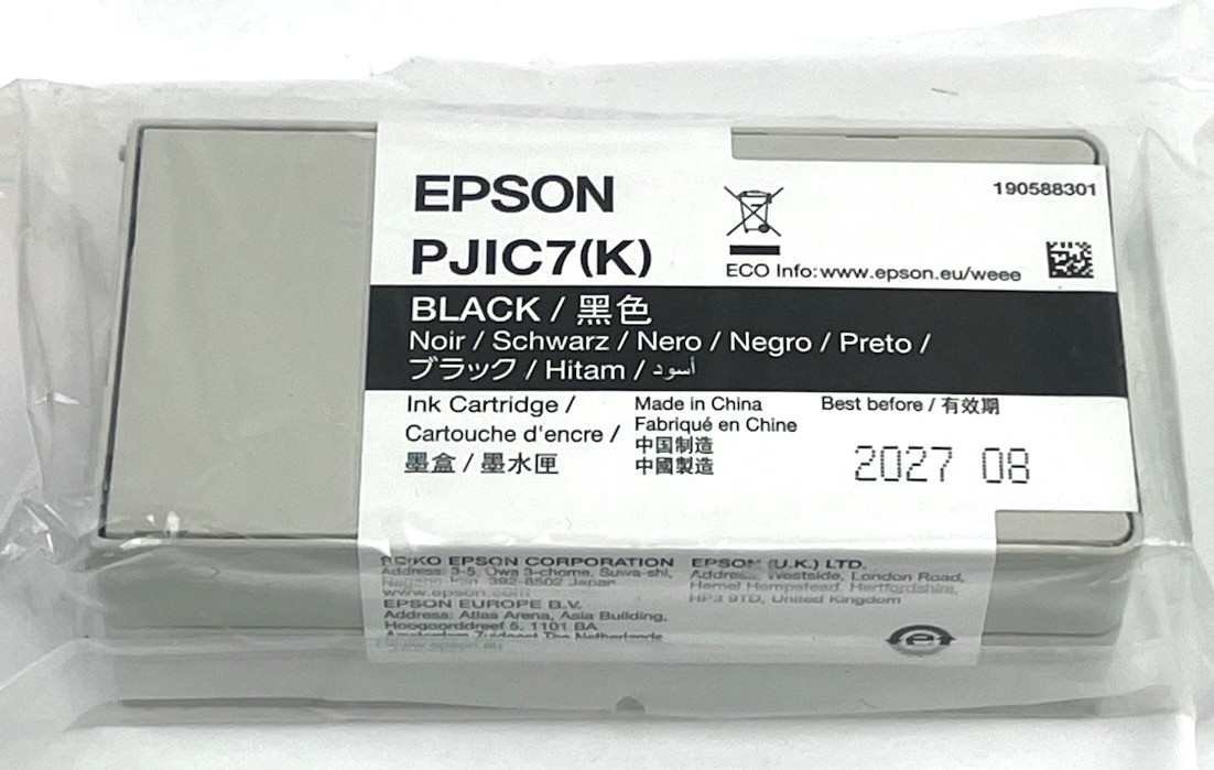 Epson PJIC7(K) Discproducer PP-100 / PP-50 BLACK Ink Cartridge