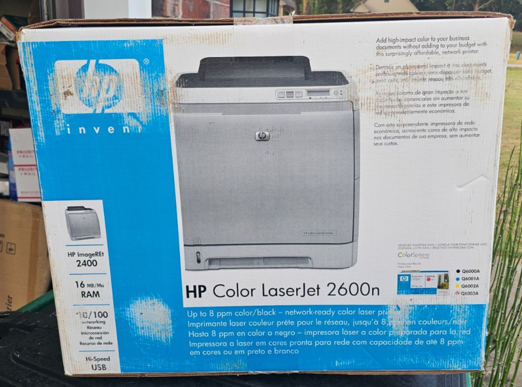 HP Color LaserJet 2600n Q6455A Network Laser Printer NOS Sealed New Old Stock