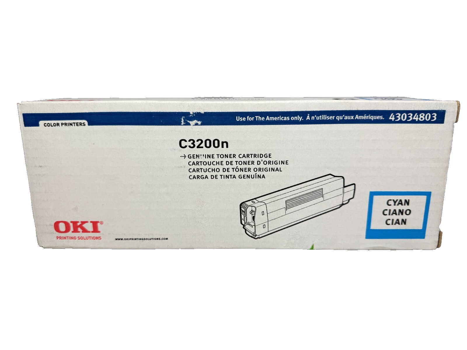 Oki C3200n Cyan Toner Genuine Cartridge new sealed bag