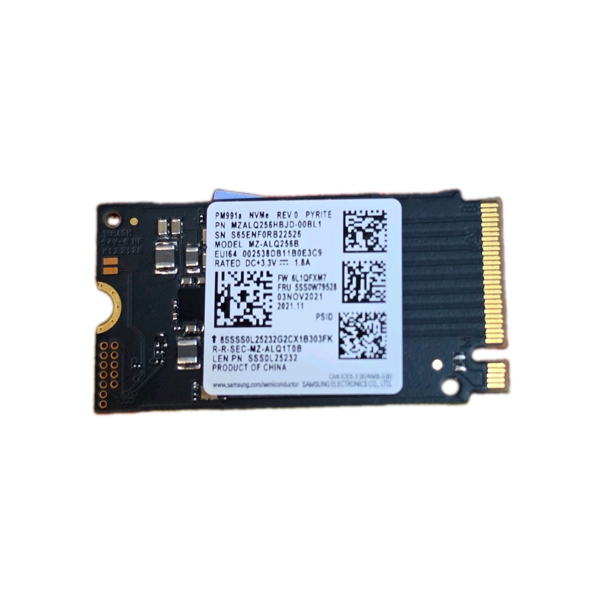WINDOWS 11 LENOVO THINKPAD E15 GEN 2 3 256GB SSD 5SS0W79528 MZ-ALQ256B PM991A