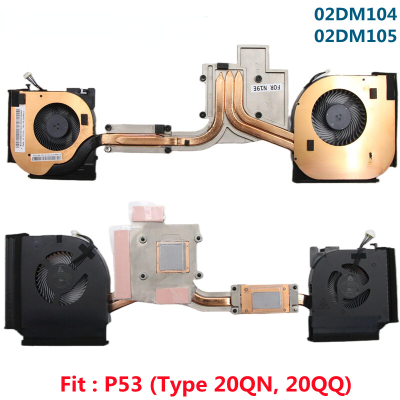 New/Orig Lenovo ThinkPad P53 CPU Heatsink Fan for Dis N19E Graphics 02DM014