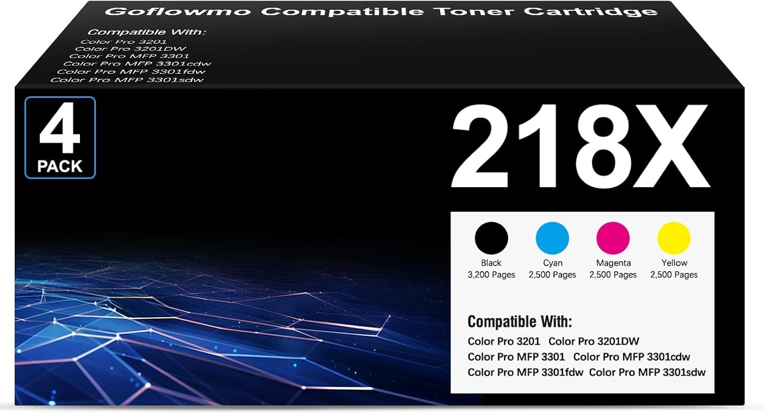 218X Toner Cartridge for HP Pro MFP 3301 3201 Series W2180X W2181X W2182X W2183X