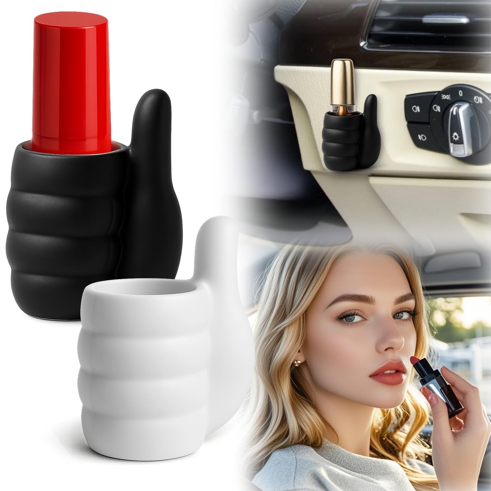 Car Lip Balm Holder No Melt,2PCS Silicone Holder for Chapstick,Fun Aesthetic ...