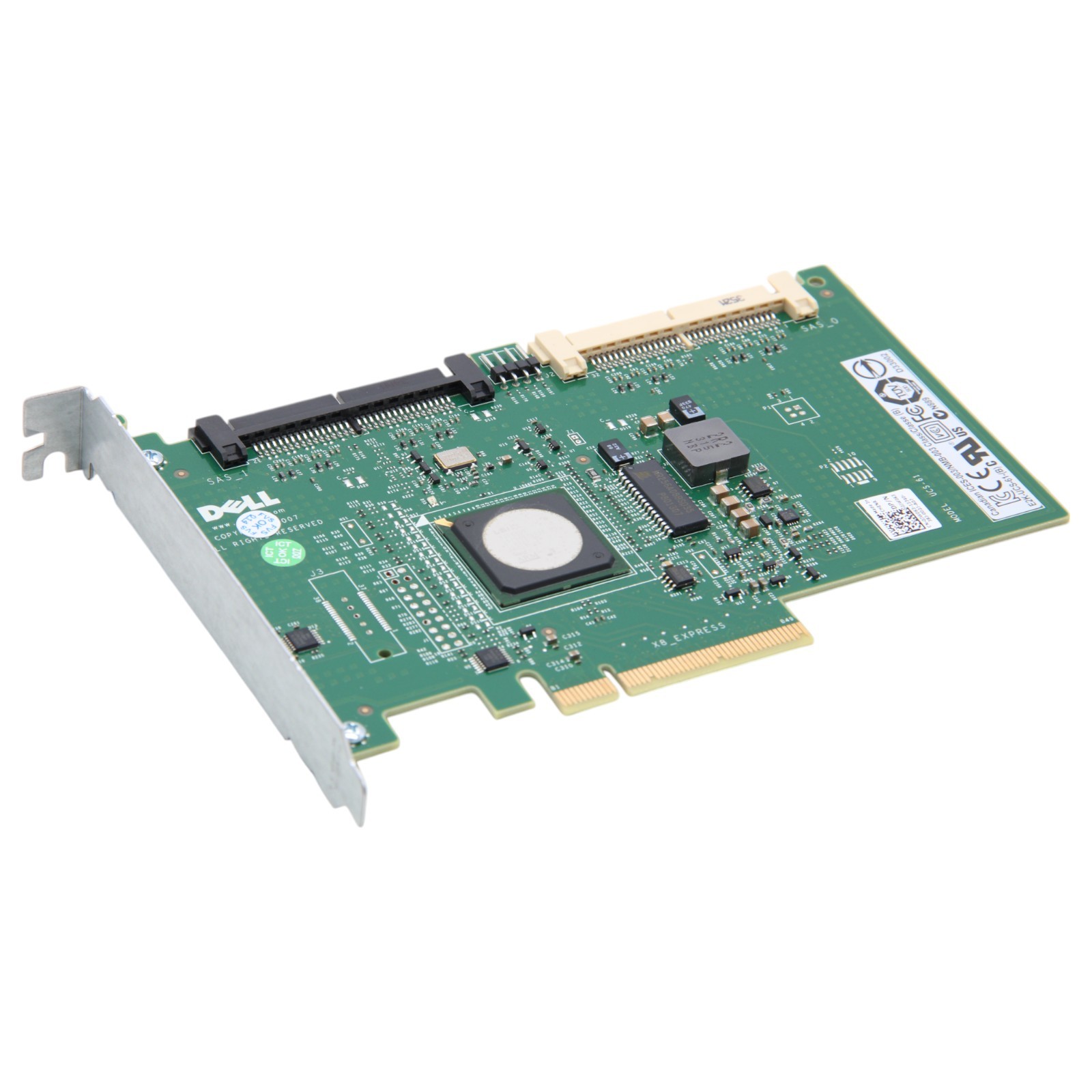 Dell PERC 6/IR 0JW063 3Gb/s PCIe x8 SAS Full Profile RAID Controller