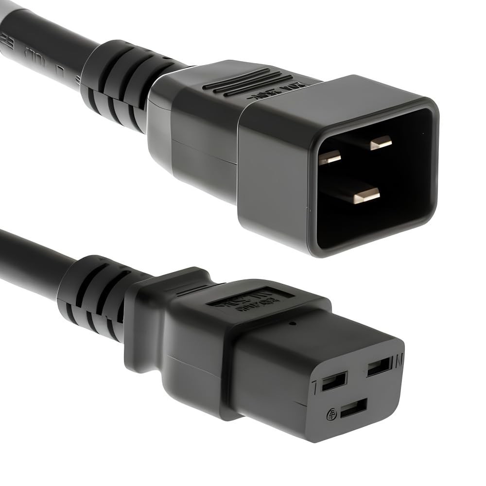 CablesAndKits - 3 Prong Heavy Duty AC Power Cord 8FT 20A/250V, 12 AWG,
