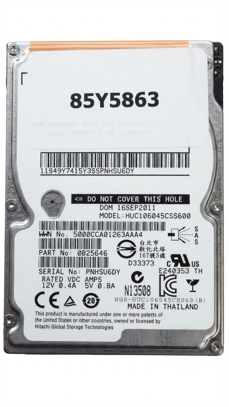 IBM 85Y5863 450GB 2.5" 10000RPM SAS, 6GBP Hot Swap HDD Internal Hard Disk Drive