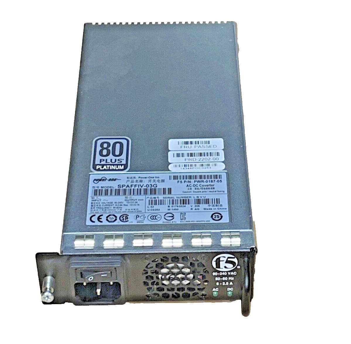 SPAFFIV-03G F5 Networks 400W Power Supply for BIG-IP 4000