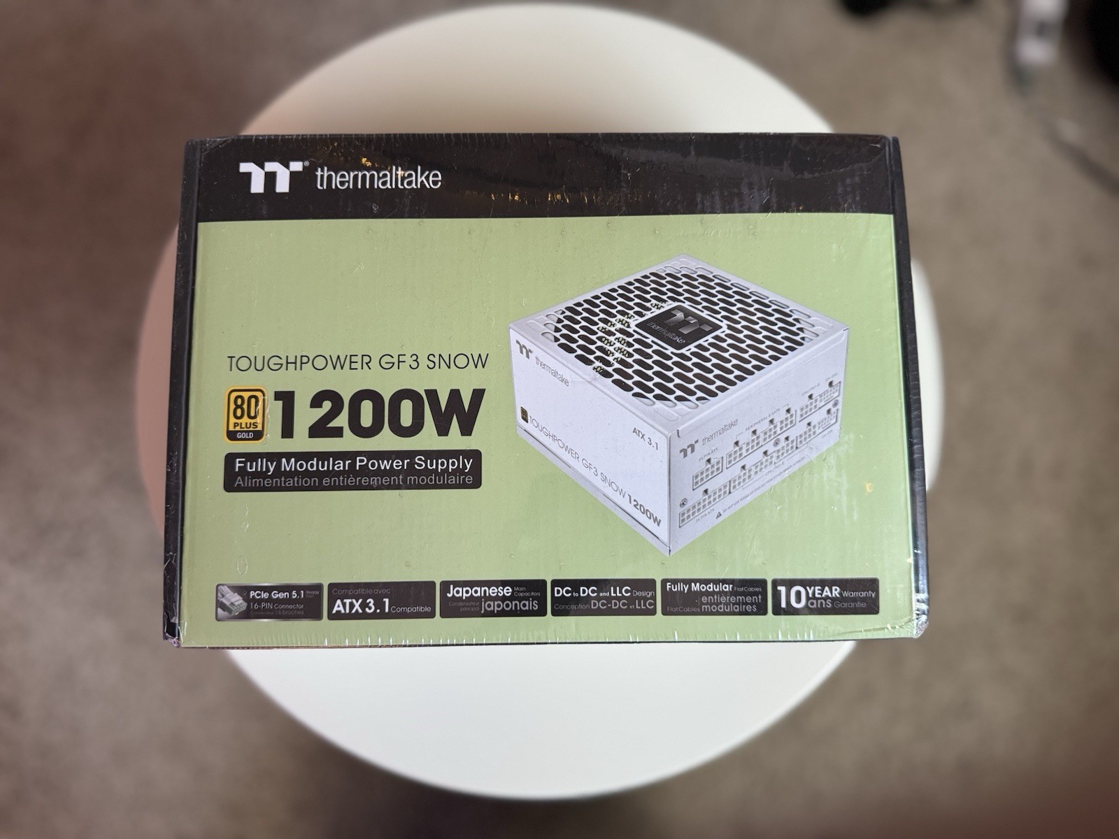 Thermaltake Toughpower GF3 Snow 1200W Fully Modular Power Supply 80 Plus Gold