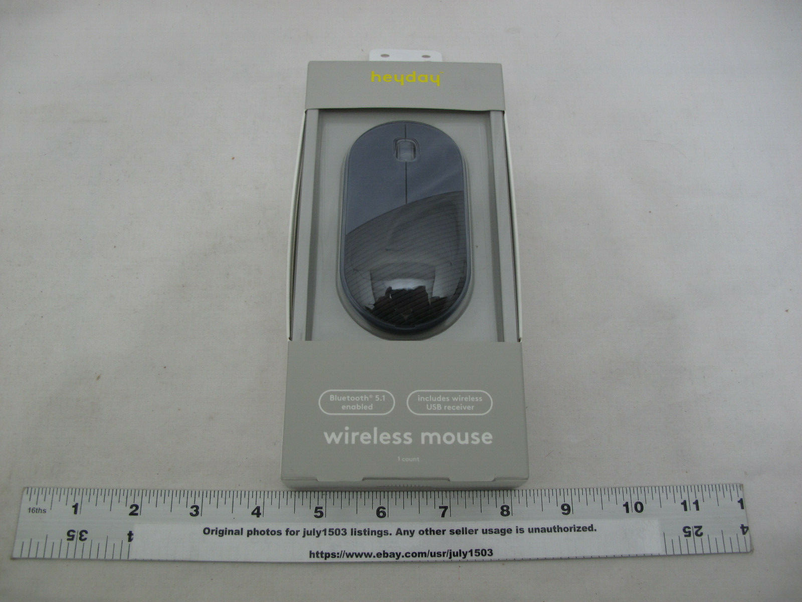 NEW Heyday Wireless Mouse Bluetooth 5.1 & USB Receiver - 33' Range - DUSK BLUE