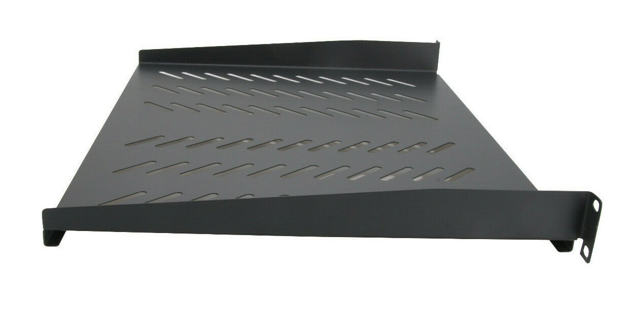Cantilever Server Network Shelf Vented Shelves Rack Mount 19" 1U Black 14" 350mm