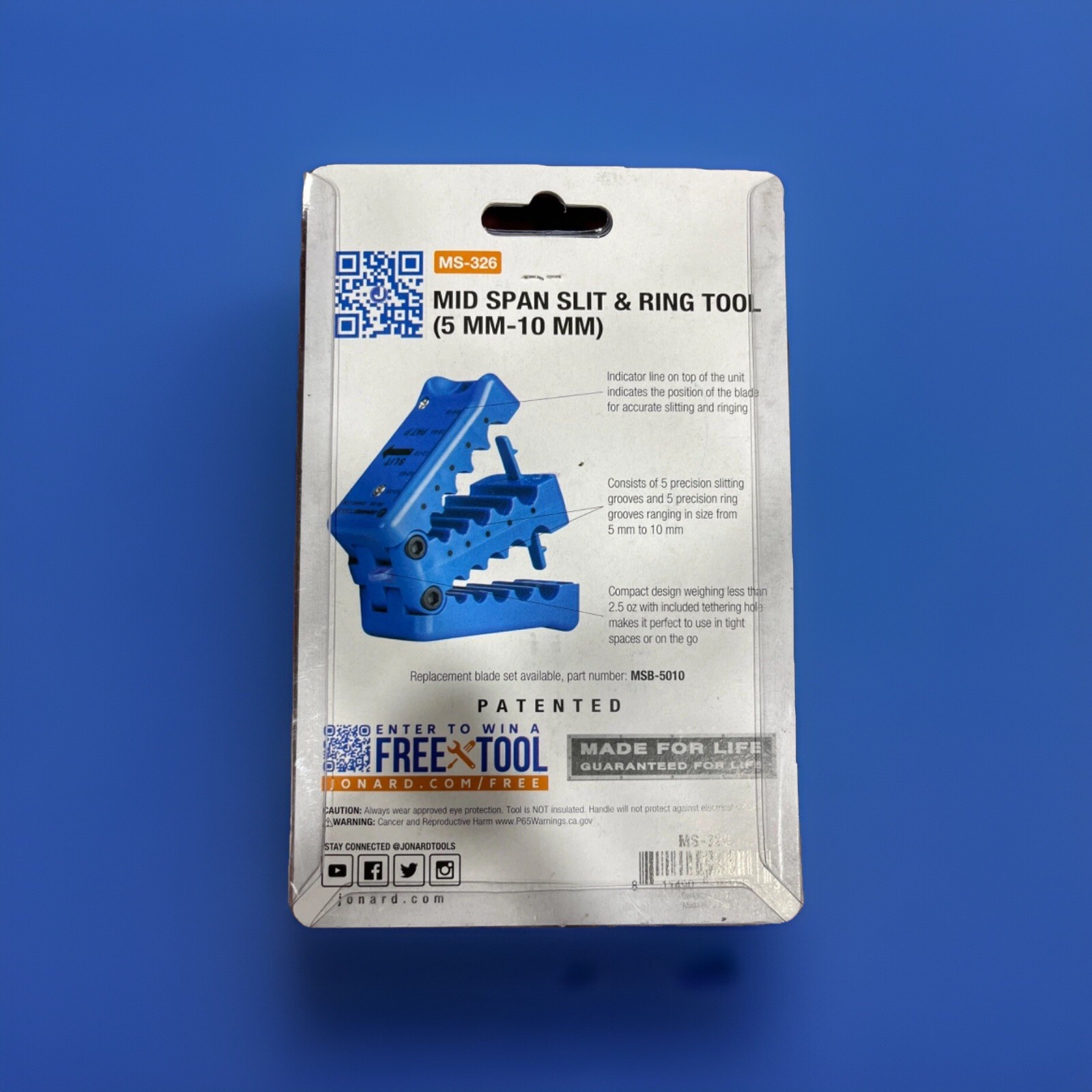 LOT of 5 NEW Jonard Tools Ms-326 Micro Duct Cable Slit/Ring Tool,5Mm-10Mm