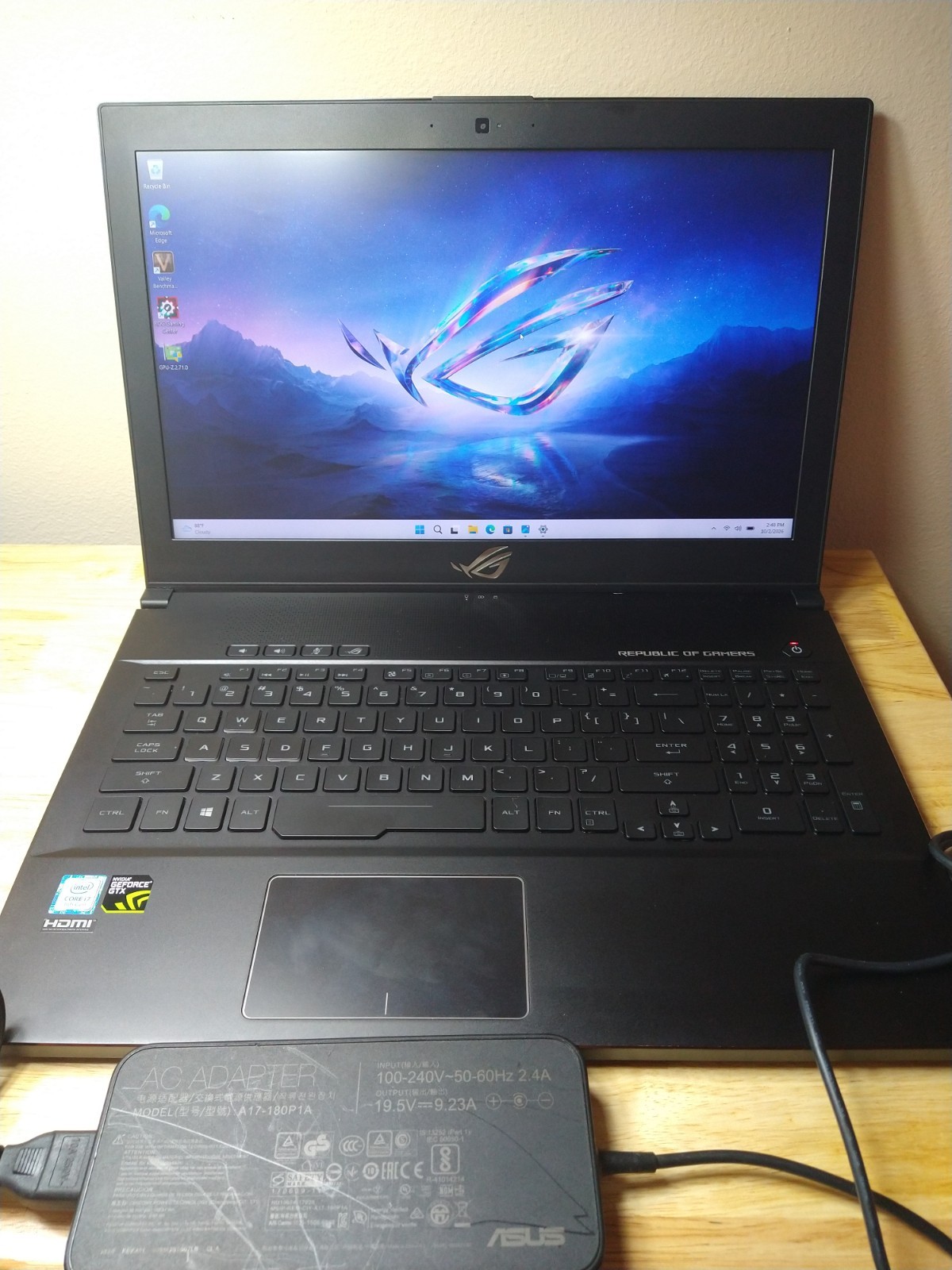 ASUS ROG GU501GM 15.6" i7-8750H 16GB Ram 512GB SSD  GTX1060 6GB VRAM