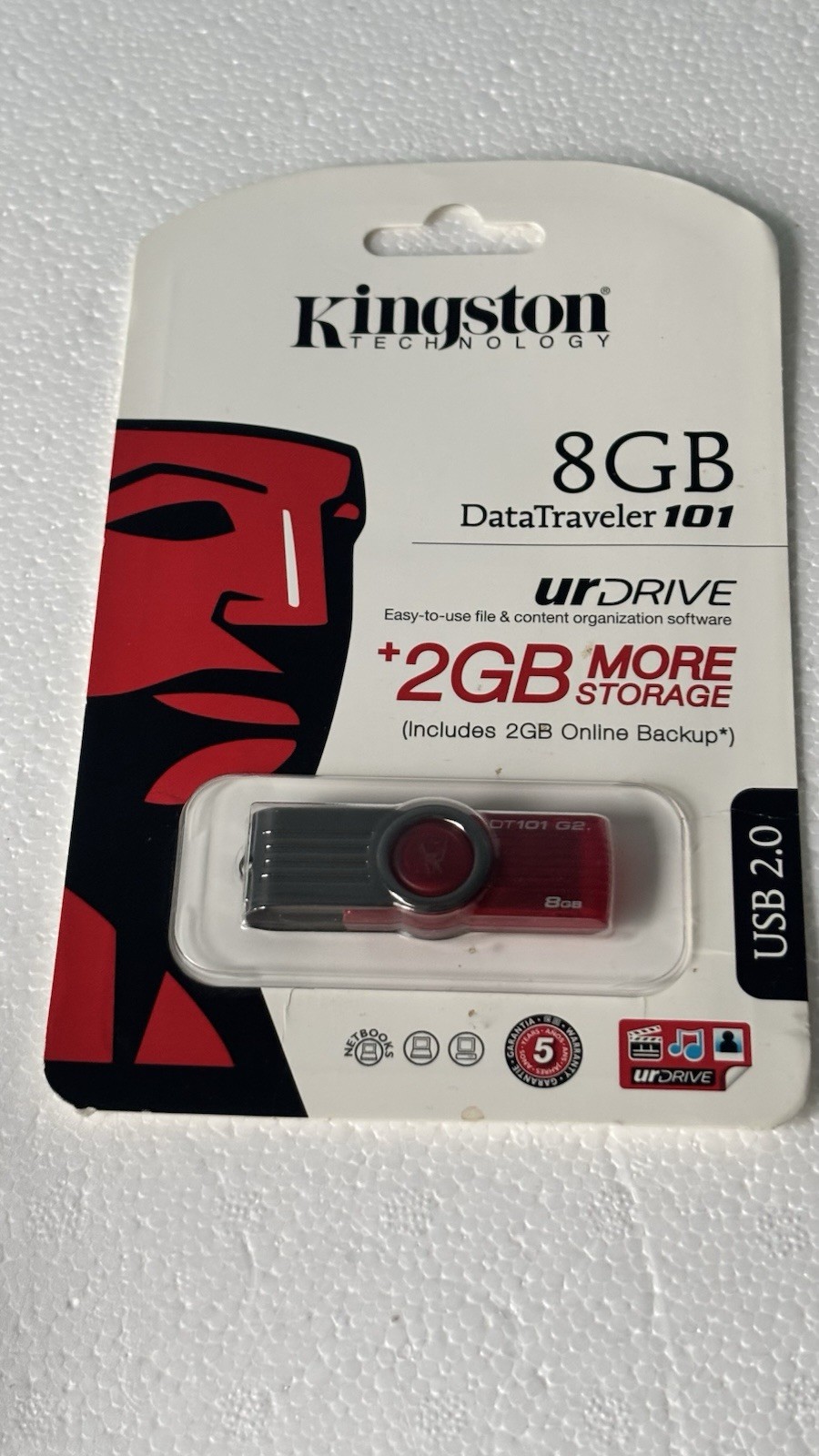 Kingston 8GB DataTraveler Data Traveler 101 G2 DT101 G2 USB 2.0 Flash Drive