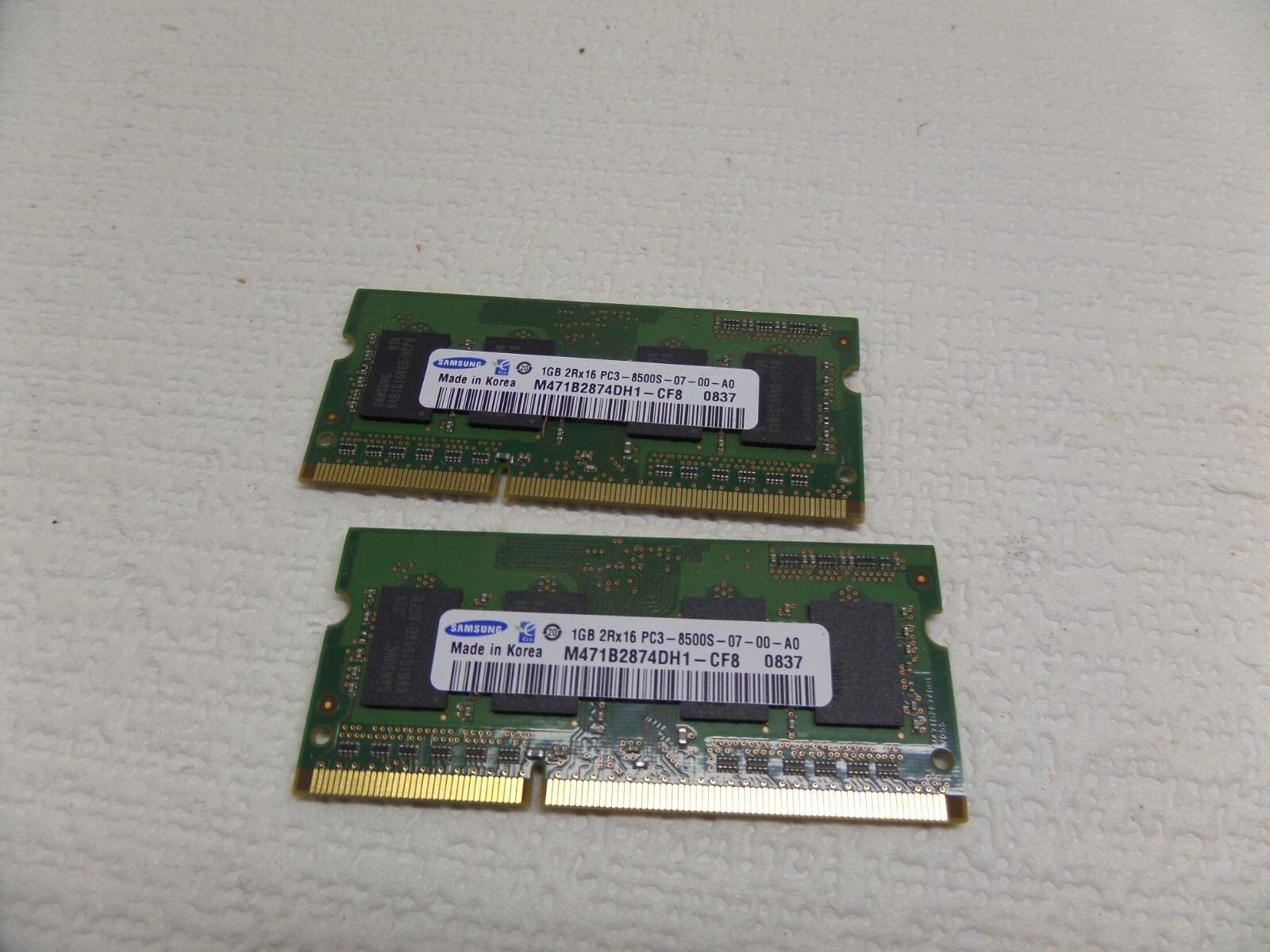 🔥Samsung 2GB (2X 1GB)  2RX16 PC3-8500S Laptop iMAC RAM Memory M471B2874DH1-CF8
