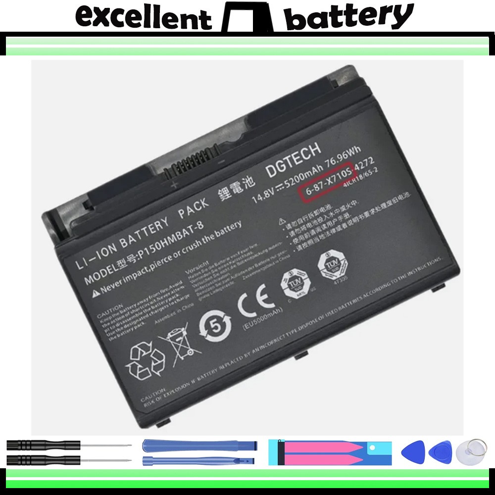  P150HMBAT-8 6-87-X710S-4271 battery for CLEVO K670E P170EM P170HM P151