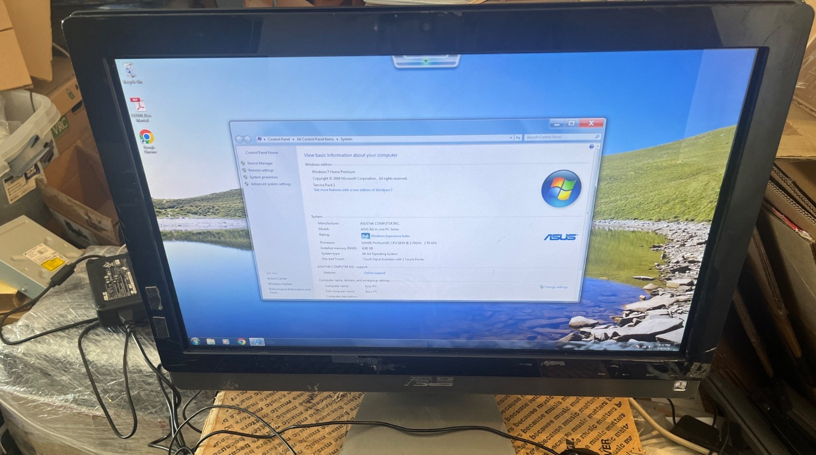 ASUS ALL-IN ONE TOUCH SCREEN Pentium G630 2.7GHz 4GB RAM 500GB HDD - ET2410EUTS