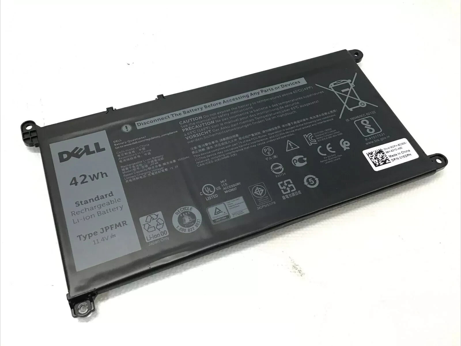 LOT of 5 Genuine Dell 42Wh JPFMR Battery Chromebook 3100 3400 5488 5493 5593 lz