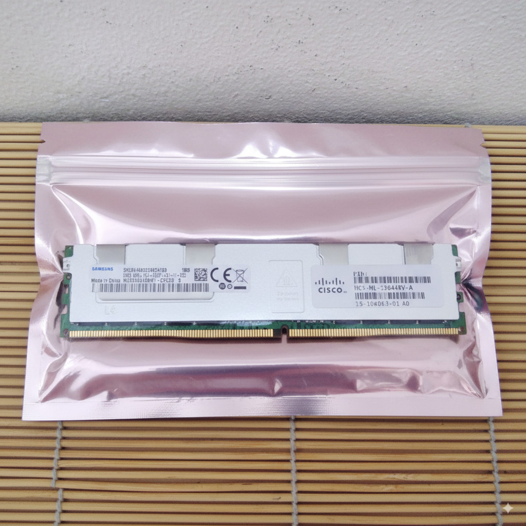 New Cisco UCS-ML-1X644RV-A 64GB DDR4-2400MHz LRDIMM PC4-19200 Quad New Pulled