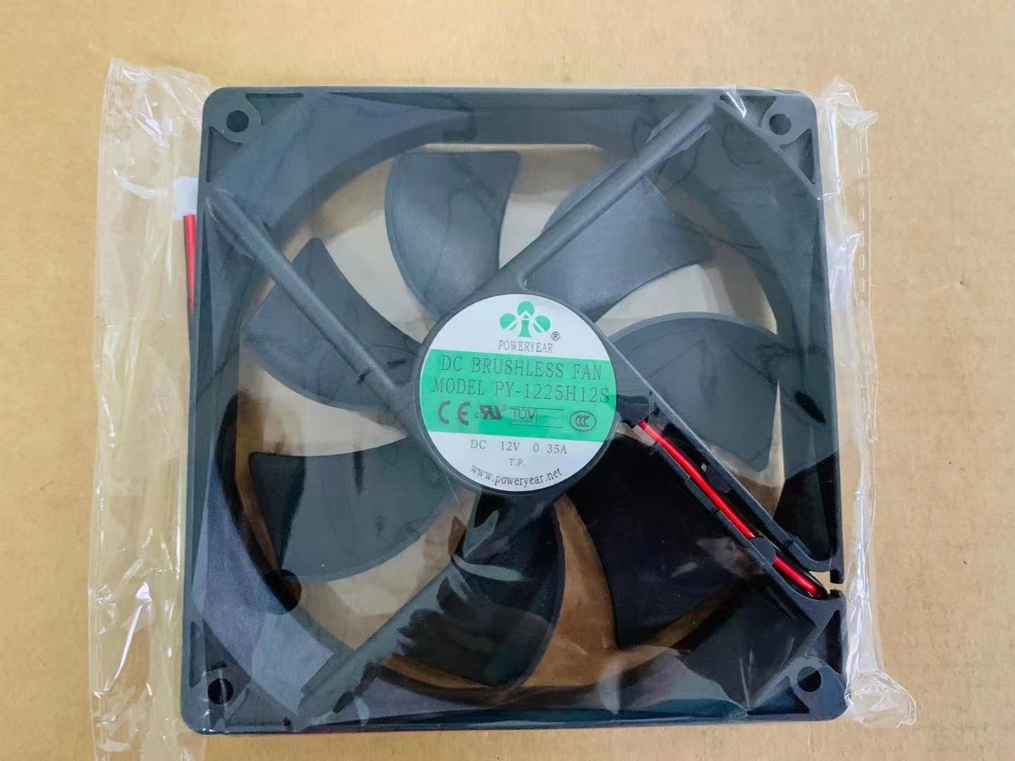 1pcs POWERYEAR PY-1225H12S DC BRUSHLESS FAN 12V 0.35A 12CM 12025 cooling fan