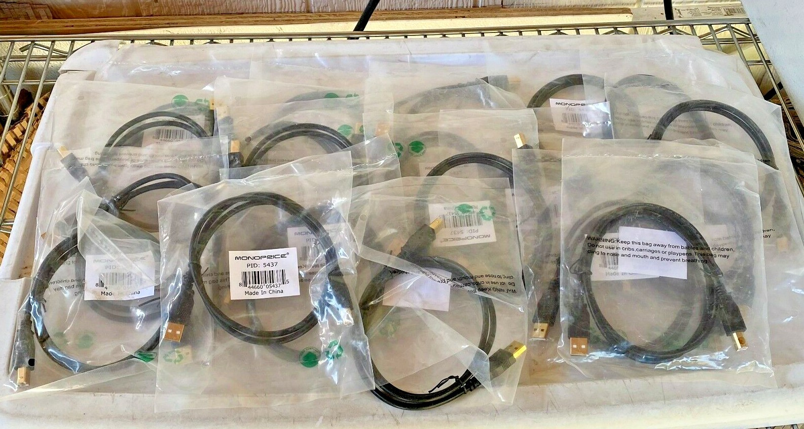 USB 2.0 Black 3 Feet/1 Meter USB A To B Universal Printer Cable 20 Count Lot 