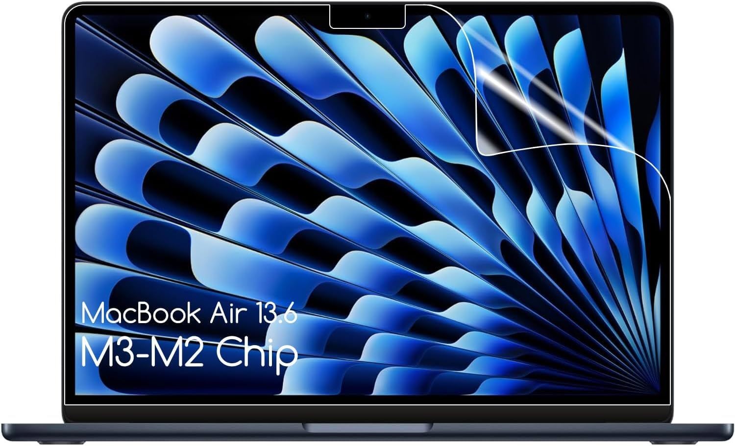 3 Pack Designed for MacBook Air 13.6 inch Screen Protector HD Crystal Clear Shie
