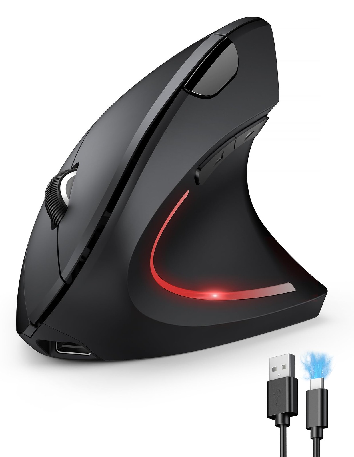 TECKNET Ergonomic Mouse, Rechargeable Vertical Ergo Mouse Wireless 800-4800 L...