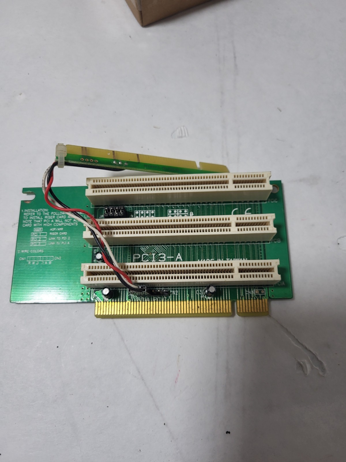 3 Slot Vintage PCI Riser Board Untested As Is As Pictured price reduced look
