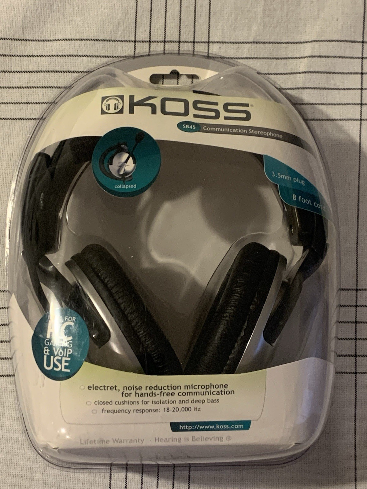Koss SB-45 Silver/Black Headband Headsets