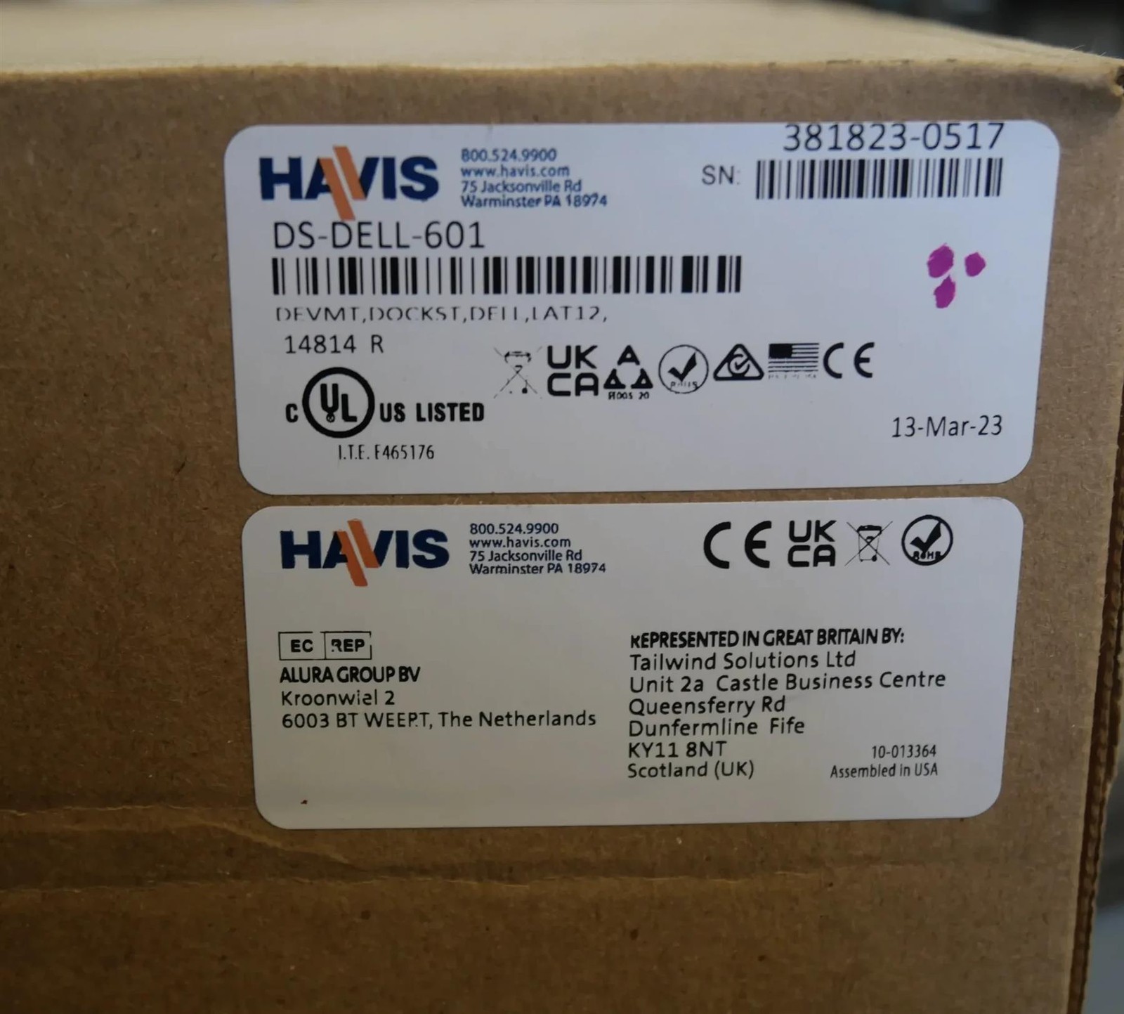 Havis Docking Station DS-DELL-601 for Dell Latitude 12