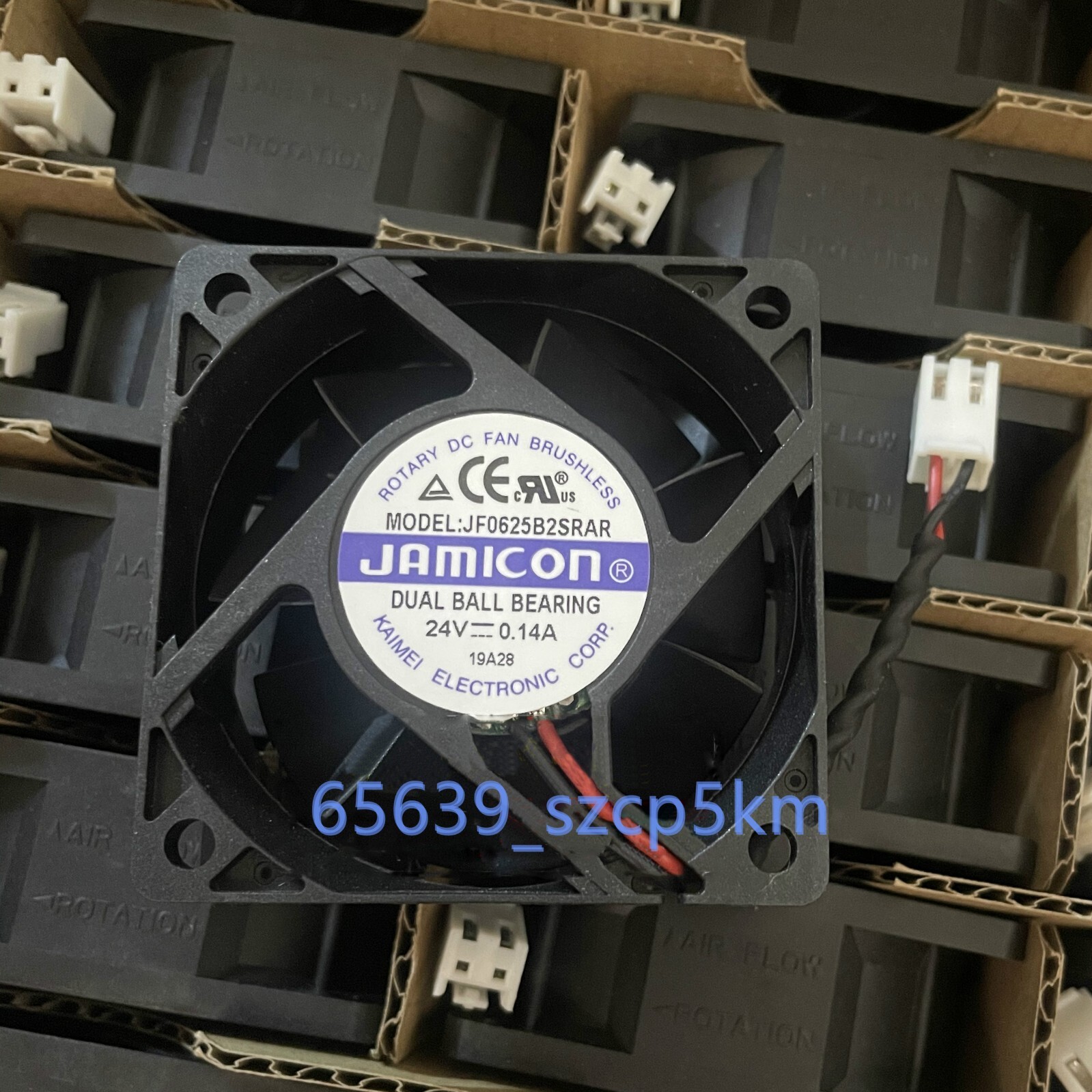 JAMICON JF0625B2SRAR 60*60*25mm DC 24V 0.14A 2- Pin Server Square Cooling Fan