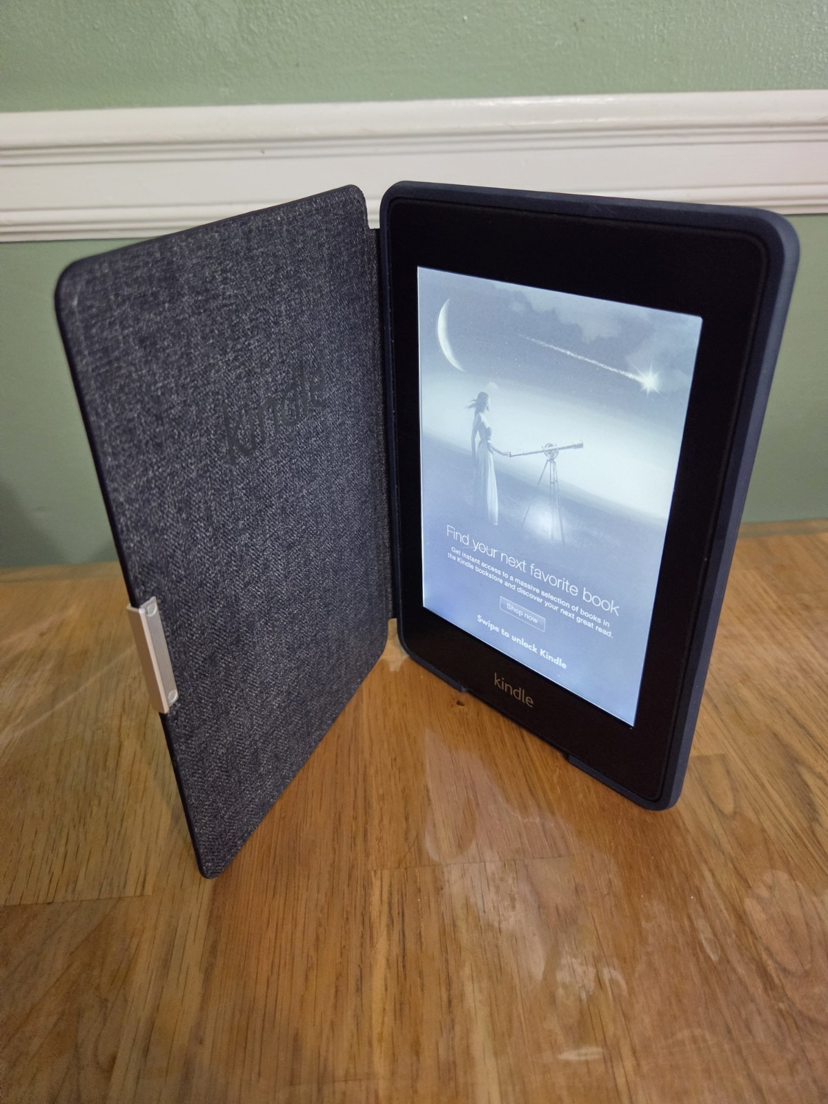 Amazon Kindle Paperwhite 5th Gen EY21 2GB 6" Wi-Fi + Case Bundle