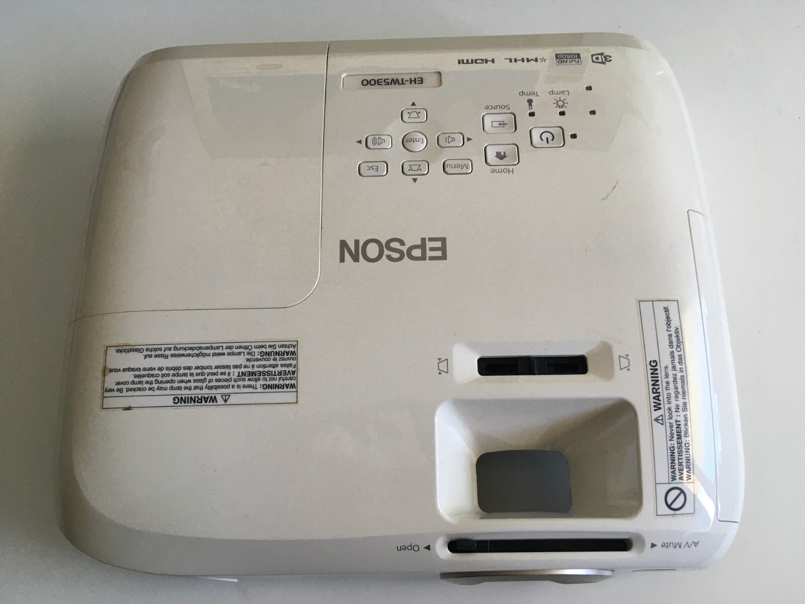 Genuine EPSON EH-TW5300 3LCD Full HD Projector Upper Cover inc. Buttons & Front