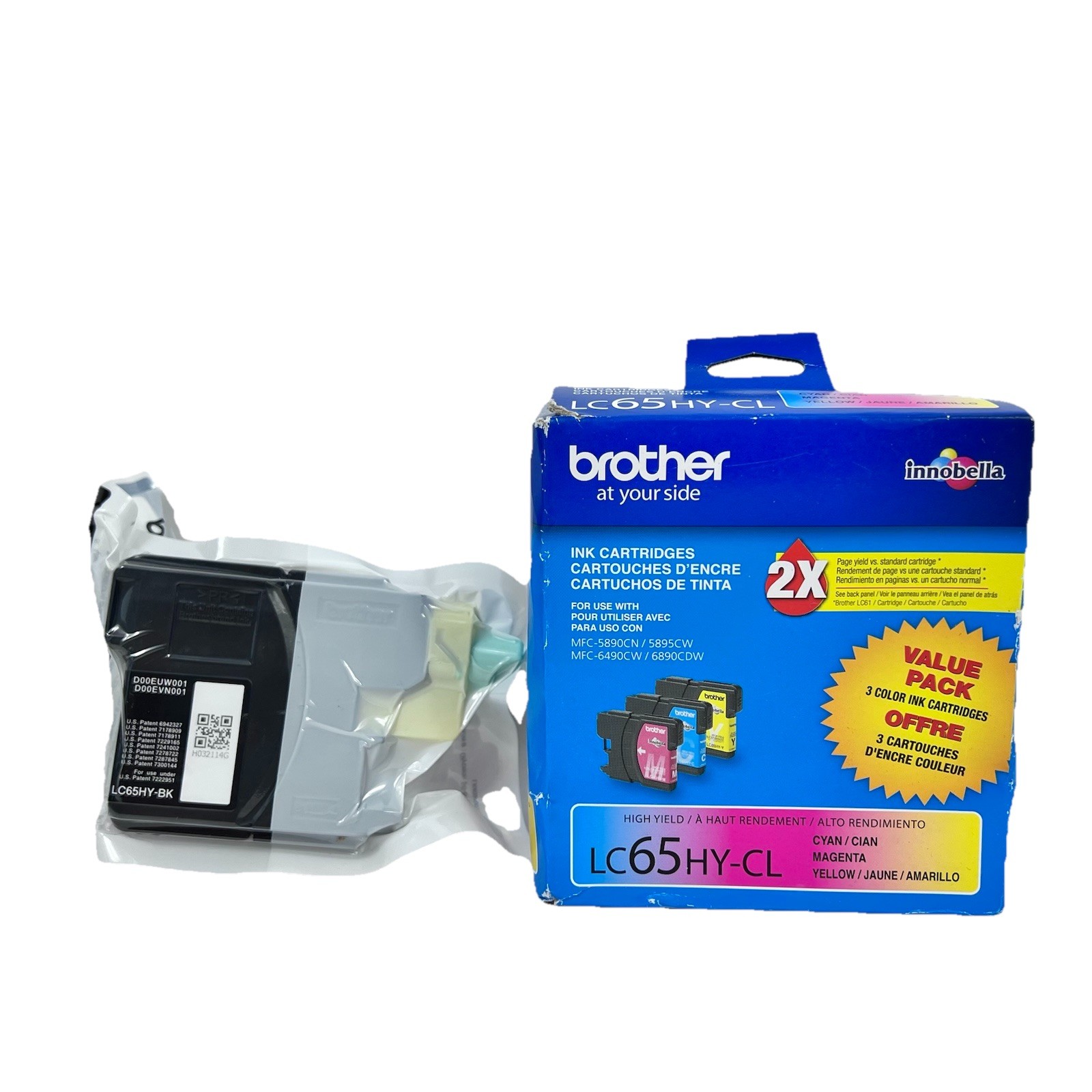 Genuine Brother LC65HY-CL Ink Cartridge High Yield Cyan Magenta Yellow Black Lot