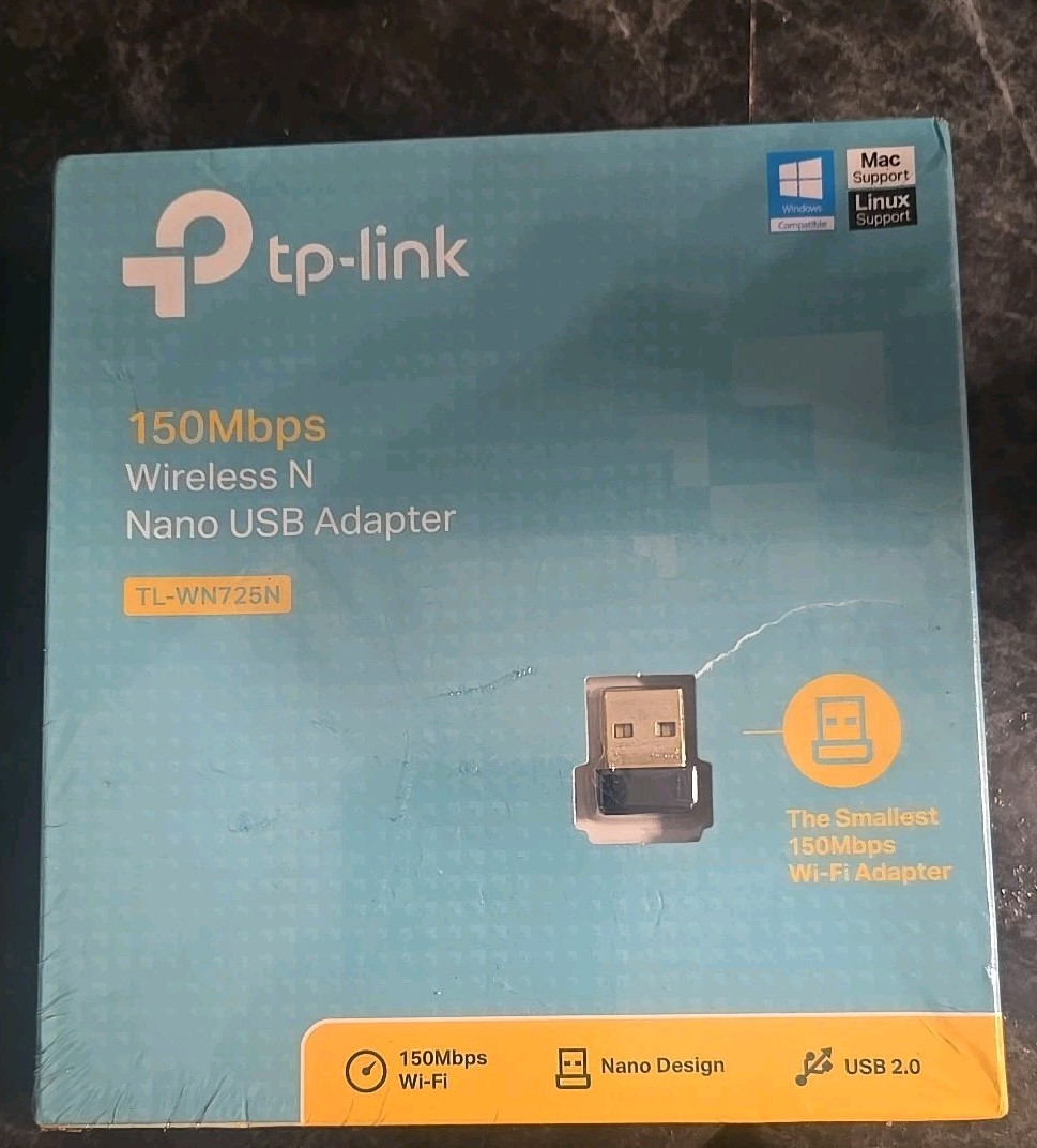 TP-Link TL-WN725N (US) Ver 3.8 150Mbps Wireless N USB Adapter - Brand New