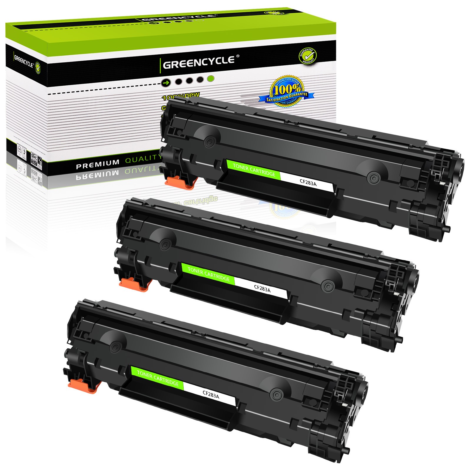 3PK Black CF283A Toner For HP LaserJet Pro MFP M125a M201n M127fp M225dw M225rdn