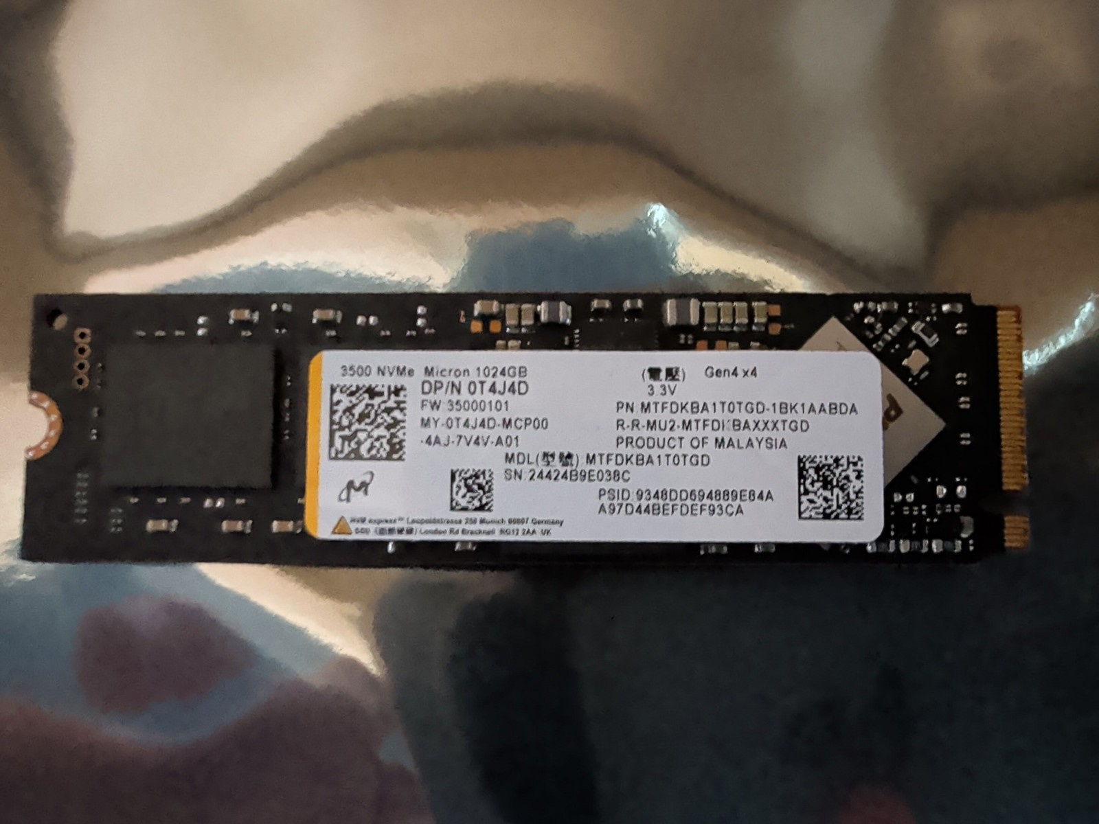Dell 0T4J4D Micron 3500 1TB M.2 2280 NVMe PCIe Gen4 x4 SSD Tested