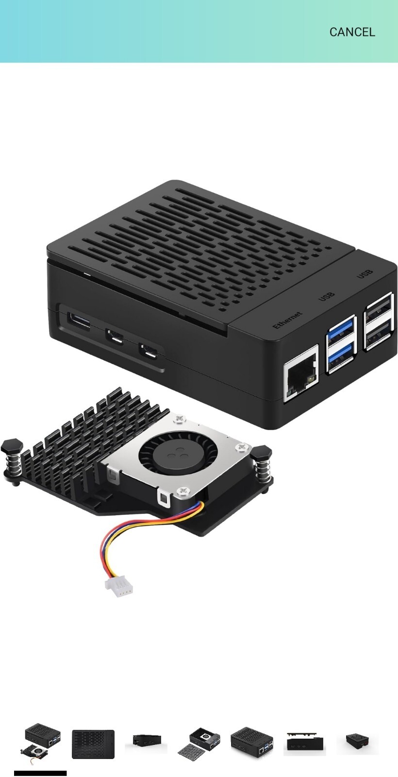 iUniker Case for Raspberry Pi 5 ABS Case with Rux Cooler & Heatsink