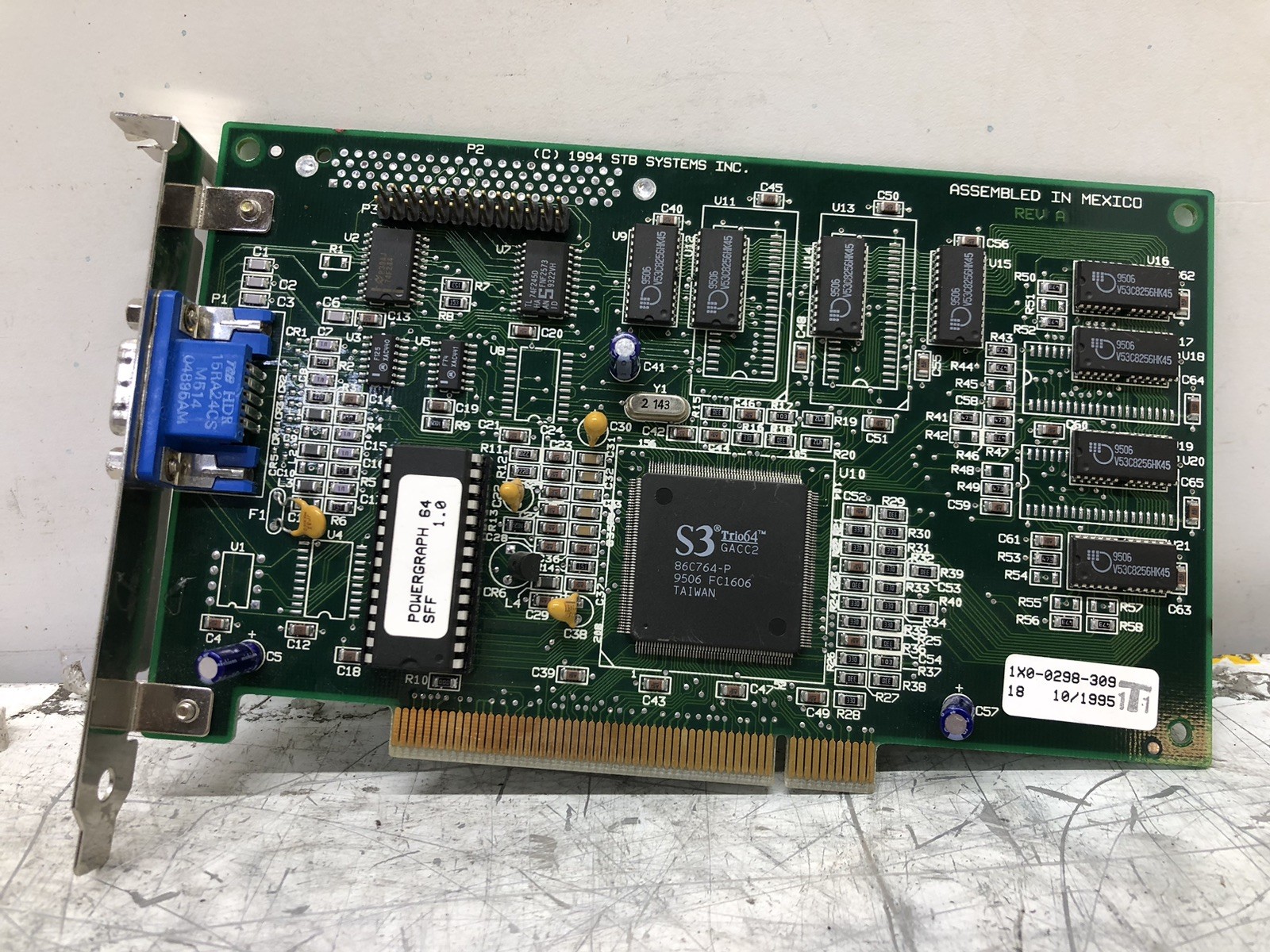 UNTESTED STB SYSTEMS INC 1X0-0298-309 18 10/1995 GRAPHICS ACCELERATOR CARD PCI