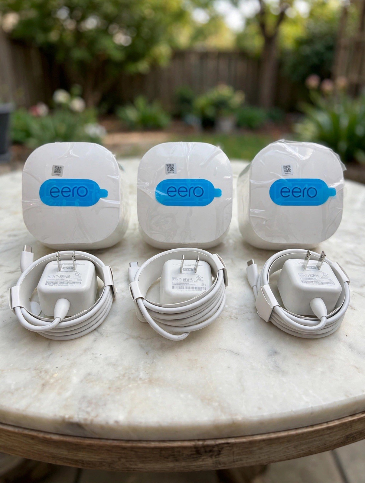 eero 6+ 3-Pack AX3000 Mesh WiFi 6 Router R010001 Open Box Frontier White
