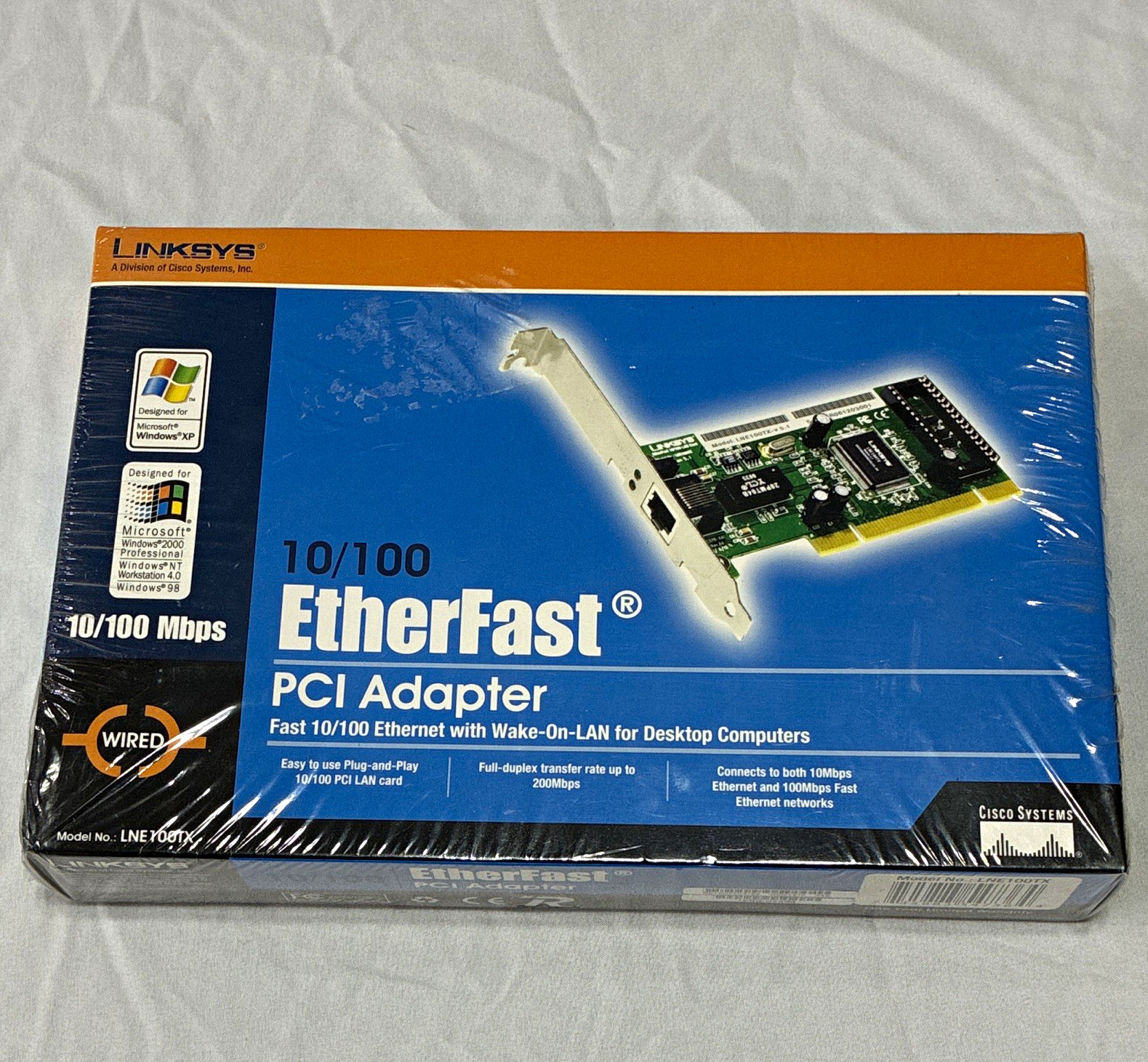 Linksys EtherFast 10/100 PCI Wired Ethernet Adapter 100 Mbps RJ-45 LNE100TX