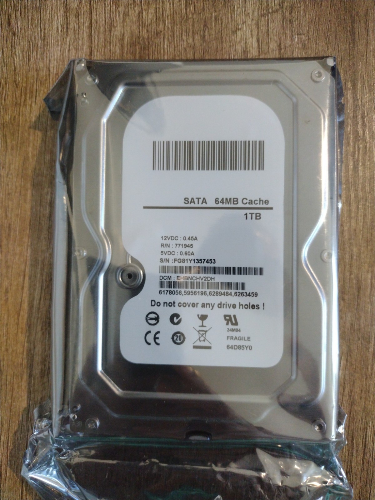 1TB Internal Hard Drive 3.5 HDD SATA 64MB Cache Brand New Sealed PC Mac Storage