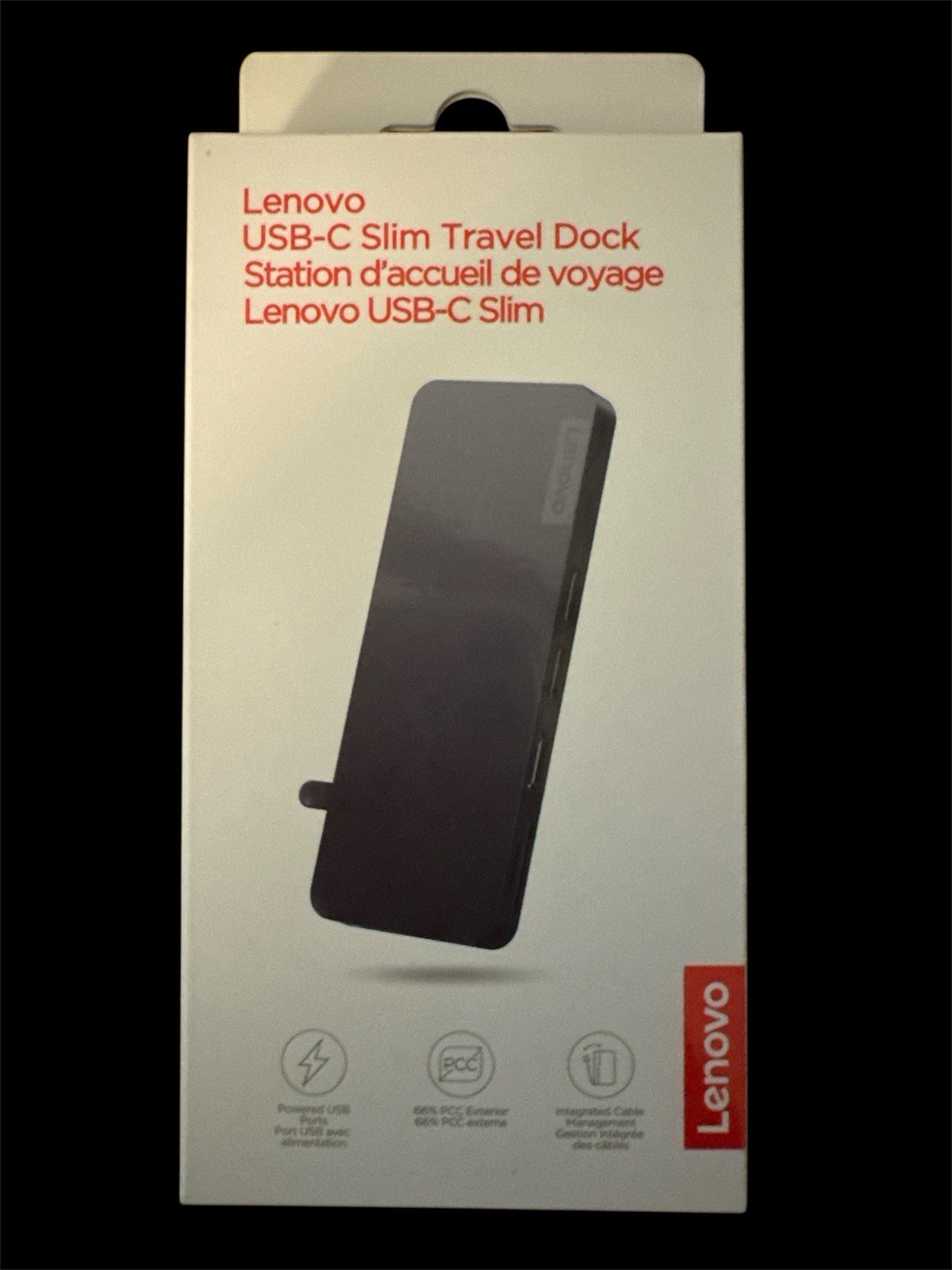 NIB Lenovo Usb C Slim Travel Dock 8 Ports 4K 60Hz Power Delivery Eco Friendly