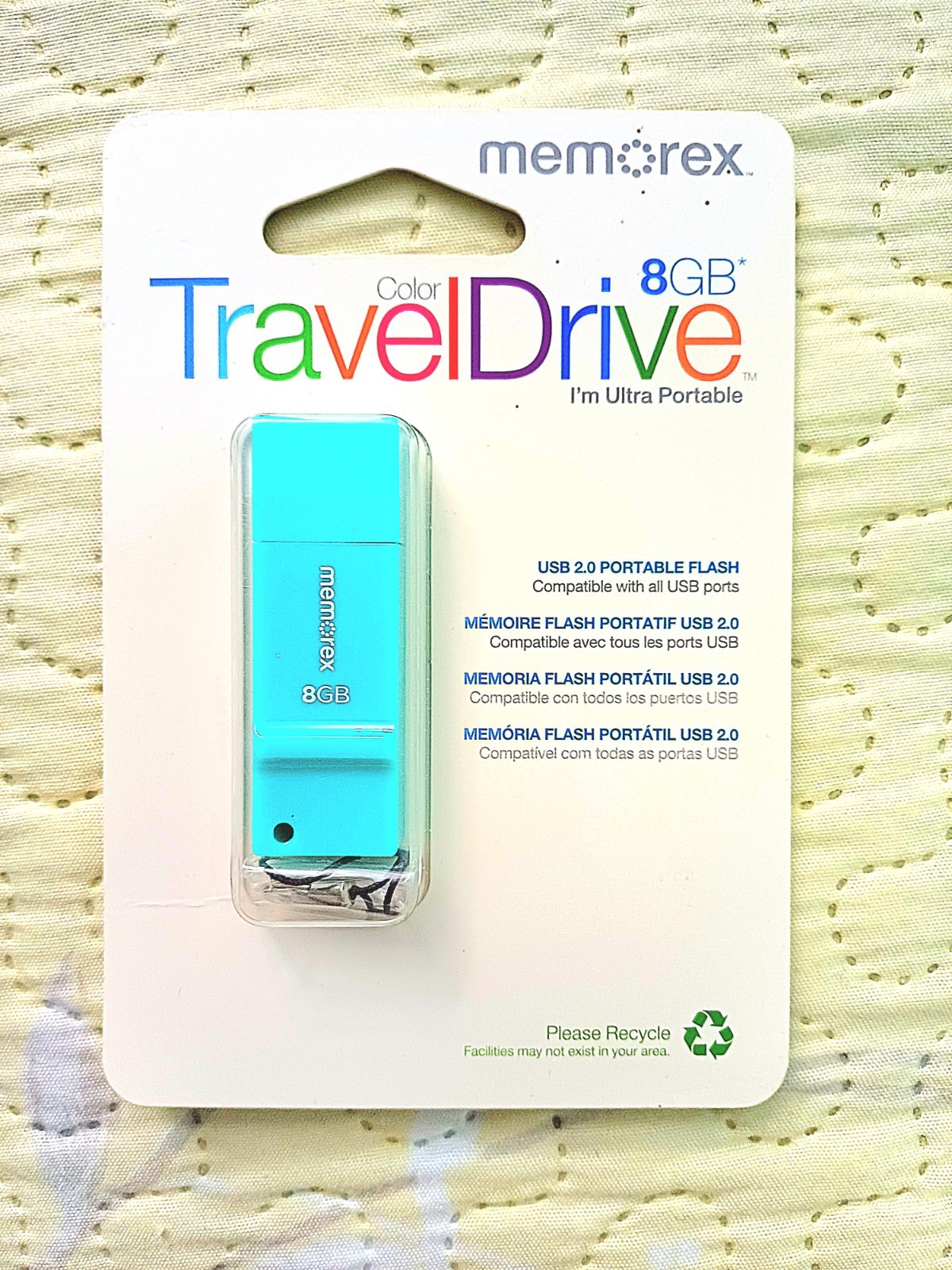 Memorex Color TravelDrive 8GB USB 2.0 Purple USB Flash Drive