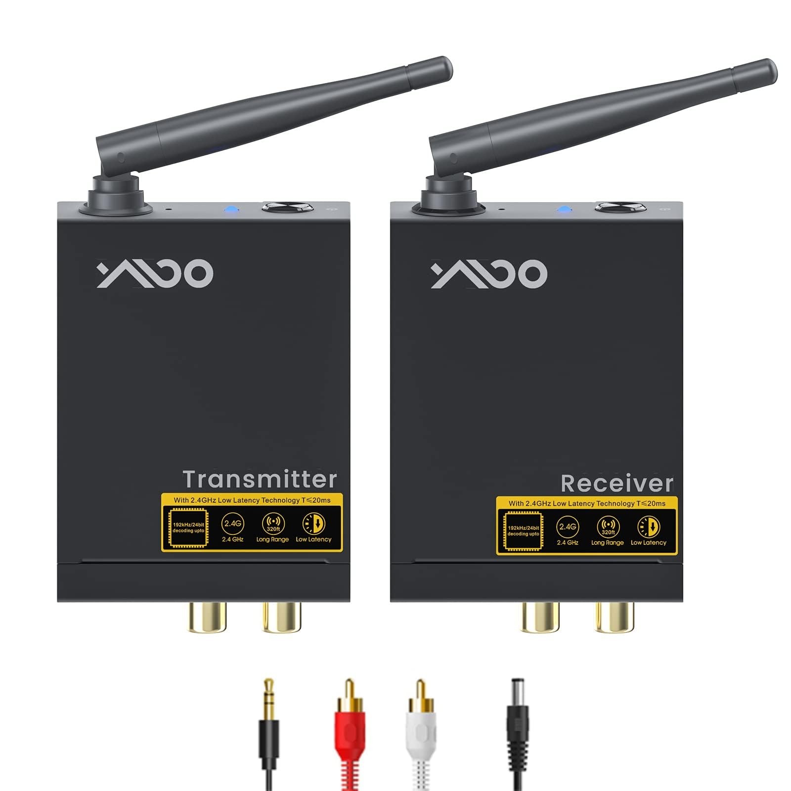 Ymoo 2.4Ghz Wireless Audio Transmitter Receiver,192khz/24bit Hifi Audi