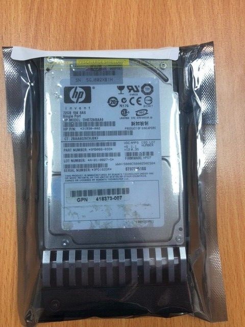 432321-001 72GB 15K SFF HDD & Tray
