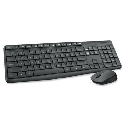 Logitech MK235 Wireless Keyboard and Mouse Combo Full Size Waterproof PC Mac